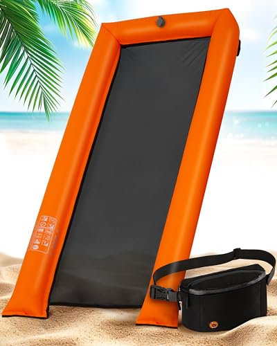 Floaty® Net Bed, Wasserhängematte & Transport Bauchtasche, aufblasbare Pool Luftmatratze mit Liegenetz