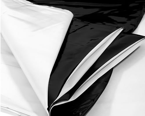 EraGreen Premium silofolie 150 µm 20 m x 4 m – presenning extremt stretchig – perfekt för pooler, trädgård och konstruktion, UV-stabil, poolpresenning svart/vit, poolfilm, täckfilm, trädgårdsfolie,