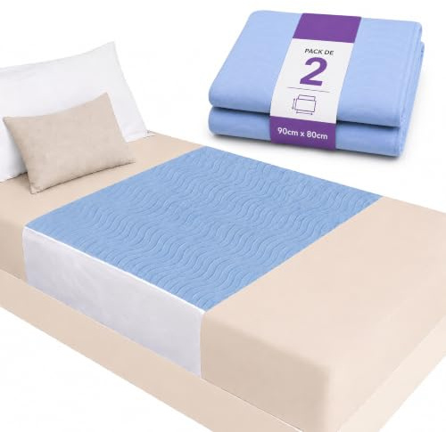 Purpura Home Empapador Cama Adultos Impermeable Transpirable Pack 2 90x80cm