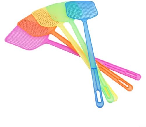 PureBowlic Heavy Duty Fly Swatters med långt handtag för utökad räckvidd, plast manuell flugdödare för inomhus- och utomhusbruk, effektivt verktyg för skadedjursbekämpning