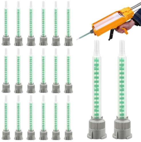20 ugelli miscelatori statici per colla 2K, resina epossidica, Tangit M3000, Hilti HIT & Loctite 638, 1:1, ugello adesivo bicomponente per UHU Plus Endfest 300, tasselli liquidi, colla in plastica