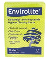 EcoTech ELF50Y Envirolite Folded Cleaning Cloth, Large, Yellow (pack of 50)