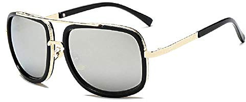 Inception Pro Infinite Gafas de sol hombre - hombre - iron man - tony stark - retro - vintage - espejado - hombre - niño - lente plateada - marco dorado - idea de regalo original