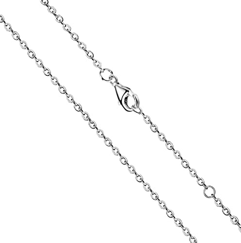 OSTAN Catena da Donna in Argento 925 Senza Ciondolo, Larghezza 1.4mm Collana in Argento 925 Donna Catena d'argento no ciondolo Collana lunga platinato (85)