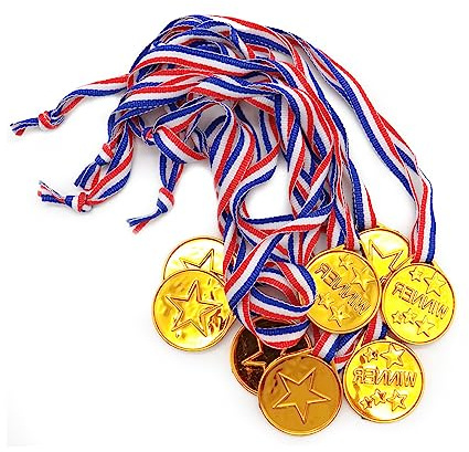 Eterspr 24 Pezzi di Medaglie Vincitori, Medaglie Premiazioni, Sono Adatti A Competizioni Sportive Agonistiche Come I Giochi Scolastici (Plastica)