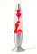Meown Retro Motion Lamp 16 – Soothing Clear & Red Wax in Glass with Silver Metal Base, UK Plug & Bulb Included – Relaxing Night Light for Bedroom, Kids Room, Office, Living Room & Gifts