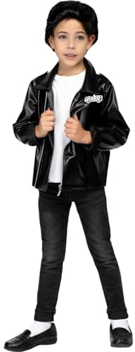 Funidelia | Chaqueta T-Birds - Grease para niño Años 50: Rock & Roll, John Travolta, Grease, Películas & Series - Disfraz para niños - Talla 13-15 años - Negro
