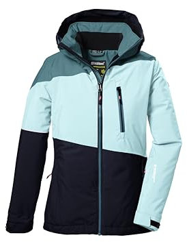 killtec Mädchen Skijacke/Funktionsjacke mit Kapuze und Schneefang KSW 331 GRLS SKI JCKT, mint, 140, 42091-000