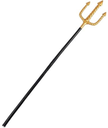 Lezevn Decorative Trident Devil Pitchfork Staff King Trident Cosplay Prop Imitation Cosplay Trident for Halloween Party