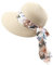 Stroh Strandhut für Damen Sommer Sonnenhut mit Schleife Faltbar Strohhut UV Schutz Kappe Breiter Krempe Strandhüte Outdoor Hut Sonnenschutz Strand Fischerhut Visor Cap Floppy Summer Hat for Women