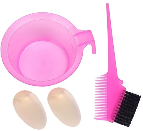 BELLIFFY 2sets Pettini Per Colorazione Combinazione Pettine e Ciotola Per Tinta Rosa Pratici Per Parrucchieri e