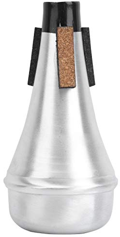Trompeta Mute Silenciador Recto para la práctica: Aleación de Aluminio Universal M25, Peso Ligero, Ideal para Principiantes y Jugadas Nocturnas
