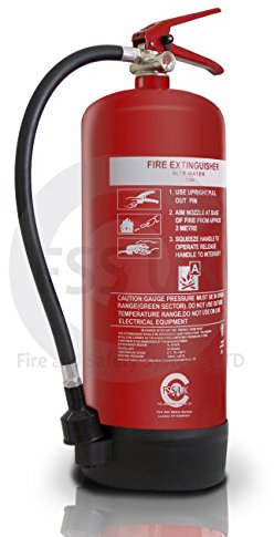 9 Litre Water fire extinguishers CE and BSI Kitemarked. Newly Manufactured. Ideal for Boats Kitchens, Restaurants, Offices, Warehouses, Hotels and All Solid Fires.