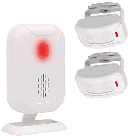 Mengshen Alarma del Sensor De Movimiento, Timbre Inalámbrico para Puerta/Entrada de La Puerta/Casa y Tienda/Buzón, Kit de Sistema de Alarma de Seguridad con 2 Sensor Y 1 Receptor - YBQ042