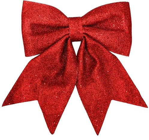 Eine große rote Weihnachtsbaumspitze Schleife große Weihnachtsbaumschleifen rot