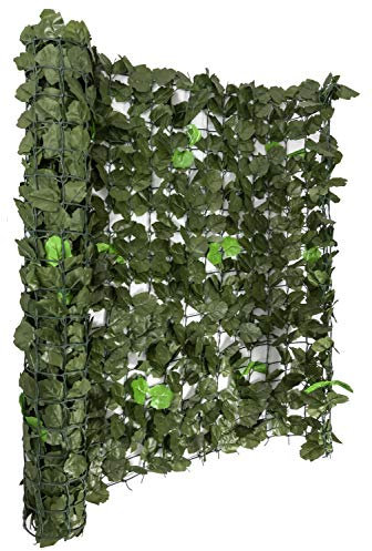 Woodside Artificial 1.5m x 3m Faux Maple Leaf/Ivy Garden Fence Screening Privacy Hedge Roll