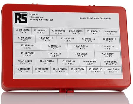 RS PRO Viton® O-Ring-Satz, Dichtungsring,Gummidichtung, 382 Stück