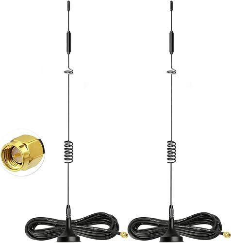 Bingfu 4G LTE Antena SMA Macho (2-Paquete) MIMO 8dBi Base Magnética para Orange,Vodafone 4G LTE Enrutador Home Phone Modem Punto de Acceso CPE Puerta de Enlace Celular