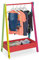 Relaxdays, bunt Kinder Kleiderständer, Kleiderstange für Kinderzimmer, mit Ablage, HBT: 99x64,5x42 cm, Kindergarderobe, Faserplatte