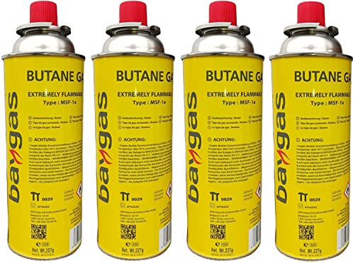 baygas Stück 227g Butan Gaskartusche | Campinggas Butangas MSF-1a | für Gaskocher, Gasheizung, Gasbrenner, Unkrautbrenner (28)