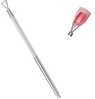 Nagelhaut Pusher Remover, Dreieck Kutikula Nagelhautschäler Schaber Edelstahl Nagel Gel Entferner, Professionelles Nagel-Tool zur Entfernung von UV Maniküre Behandlungen