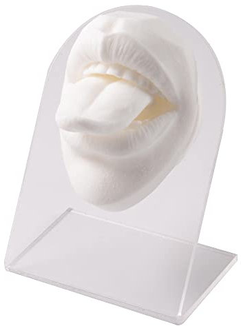 Akatsukiqi 1 pièce en silicone pour la bouche et le tatouage, la pratique de la perforation, la simulation du corps humain, la lèvre, les dents, la langue, les bijoux (taille : blanc - SSE0255S)