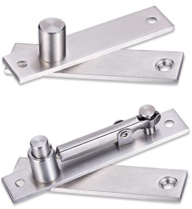 Heavy Duty Pivot Hinge for Wood Door - HBL' Stainless Steel Hidden Door Hinge for Secret Door, with 360 Degree Rotation, Invisible Pivot Door Hardware for Bookshelf.