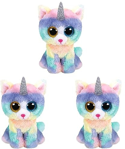TY 1607-36250 Katze with Horn - Beanie Boos (Packung mit 3)