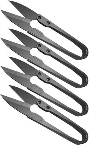 SHUNCHG 4 piezas Tijera Podar,Tijeras Jardineria,Tijeras Podar, Tijeras Podar Pequeñas,Tijeras de Jardín,Tijeras Poda,Tijeras de Podar de Mano para Cortar, Ramas, Plantas, Setos, Bonsáis (4p-negro)