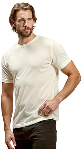 ALPIN LOACKER Camiseta de Manga Corta con Lana Merino - Suave, Secado Rápido y Termorreguladora para Deportes, Senderismo, Escalada, Trekking y Esquí - Hombre