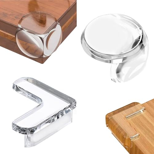 LIANRISES 20 Piezas Protege Esquinas Bebe, Esquineras Protectoras Bebe Transparente, Protector Esquinas Muebles, Protección Infantil Autoadhesiva para Bebés y Niños En El Hogar, Protector Mesa