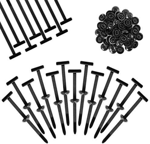 50 Hebilla Universal de Nailon para bridas de cables con Cierre Automático,Soporte de Nailon Autoblocante Resistente,Clips de Retención para Parachoques,para la reparación de automóviles