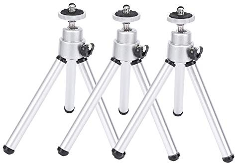 Cocoarm 3PCS Aluminium ALLIAL Télescope Tripod Stand Mini Camera Trépied avec Conception Anti-Titulaire de Hauteur Réglable pour la Photographie de Voyage