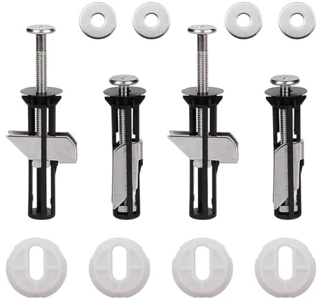 Juego 4 Tornillos Universales Para Asiento De Inodoro Acero Inoxidable