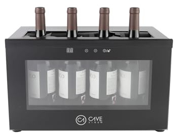 Cavevinum CV-7D Bardisplay für Rotweine, Edelstahl, Schwarz 556x330x261 mm