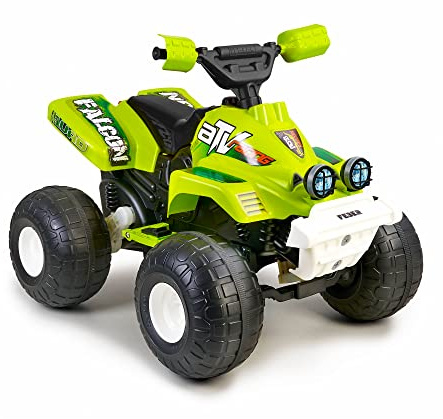 Feber - Falcon, Quad Moto Infantil, vehículo eléctrico, 45 Minutos duración batería seguido, alcanza 5km/h, bateria y Cargador incluidos, para niños y niñas a Partir de 3 años, 6V (Famosa 800012510)