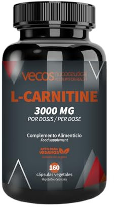 L-Carnitin Kapseln hochdosiert | Ausdauer, sportliche Leistung, effizienten Fettstoffwechsel & Energie Kapseln | 160 Fettverbrenner Kapseln | Vegan Nahrungsergänzungsmittel | In Europa hergestellt