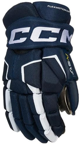 CCM Super Tacks AS-V Handschuhe Junior, Größe: 10, Farbe: Navy/weiß