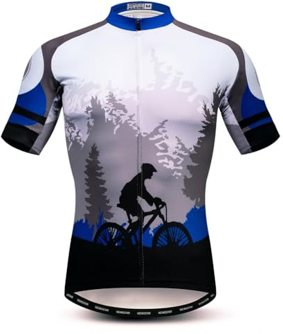 Cykeltröja för herrar mountainbike jersey toppar sommar cykelskjorta andningsbar cykelkläder pro cykelkläder, Cf0061, L