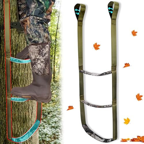 Mydrissu 3 Step Climbing Stick Aider for Hunting, Tree Steps Rope Ladders