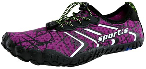 Sports Shoes Fashionable Summer New Swimming Shoes Wading Shoes Breathable Light Non Slip Comfortable Shoes Running Women Shoes (Purple, 7.5)