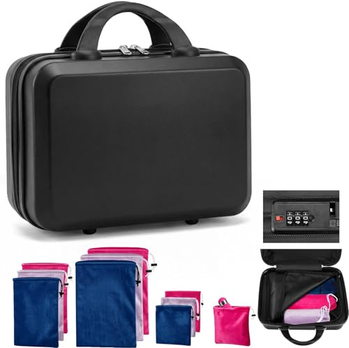 Dansydaisy Adult Game Toy Storage Organizer Case and 9 Pcs Toy Storage Bags, Reusable Organizer Case Lock Box for Women and Men, 3 Sized Bag for Home(Medium,Regular Style,Stylish Color)