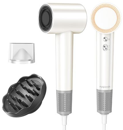 Hair Dryer with 150000 RPM High Speed 1400w Motor for 1-5min Fast Dry, 3 Heat/Cool Wind Level & 49db Low Noise,1.5 Billion Plasma & Industry-Leading Strong Magnetic Nozzle Diffuser Travel Blow Dryer