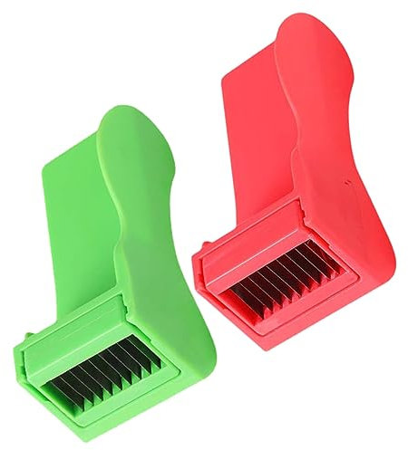 Ciieeo 2piezas Rebanador De Verduras Cortador Triturador De Judías Verdes Rallador Mango Protector De Dedos Para Cocina