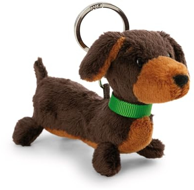 NICI portachiavi bassotto 10cm - marrone - fedele compagno per zaino o borsa, portachiavi per piccoli e grandi | 61896