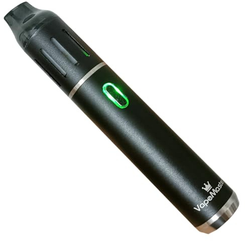 VapeMaster Skywalker Portable Herbal Vaporizer Dry Herb Vaporizer Pen - Temperature Control, Ceramic Chamber, Pure Clean Vapor - (Aluminum Black)