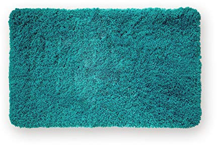 WohnDirect Premium Badematte Einzeln zum Set kombinierbar • Badvorleger Duschmatte • rutschfest & Waschbar • Badteppich, Badezimmerteppich Petrol • 60 x 100 cm