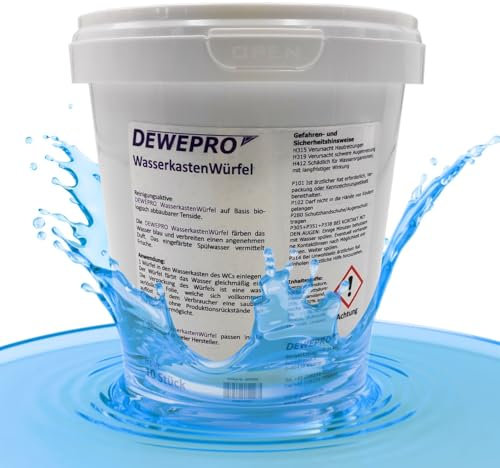 DEWEPRO - Cubo de agua para cisterna (10 unidades, para cisterna de muchos fabricantes (por ejemplo, Geberit, Sanit) con ranura de inserción