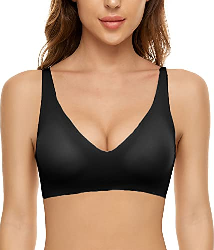 CheChury Donna Reggiseno Senza Ferretto Push Up Rimovibile Bralette Senza Cuciture Supporto Completo e Cinghie Regolabili Top Corsetto