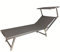 RIMINI Strandliege aus Aluminium, Farbe Grau, mit schwenkbarem Dach